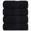 vidaXL Serviettes de visage 4 pcs noir 30x30 cm 360 g/m² 100% coton, serviette, torchon, torchon à vaisselle, serviette de 136945