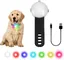 Collier Lumineux Chien LED Pendentif Lampe Chien led Rechargeable étanche 4 modes de changement de couleur réglable Noir