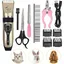 Tondeuse de Chien Chat avec Poil Long Epais Professionnel Silencieux Tondeuse Rechargeable Electrique sans Fil avec Ciseaux et