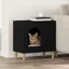 Noir Maison pour chats Meubles pour chats Noir 51x30x52 cm Bois dingénierie A2541