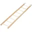 Échelle doiseau en bois - OKZ® - 8 marches - 36x7 cm - Pour perroquets - Accessoires de cage - Crochets en métal