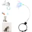 Colliers pour chat avec jouets en plumes pour chat bâton de taquinerie pour chat en caoutchouc jouets(1 pièce noir)