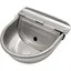 Abreuvoir à eau en acier inoxydable avec bouchon de vidange et valve à flotteur réglable pour cheval chien bétail ABREUVOIR
