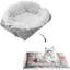 Lit Tapis pour Chat vable: 61x51cm 2 en 1 Peluche Douce Coussin pour Chat Chien Canapé Moelleux pour Chats et Petits # CORBEILLE