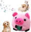 Jouet pour Chien Interactif, Jouet en Peluche Actif en Mouvement, Jouet de Balle Rebondissante pour Chiens,Interactive(Pink Pig)