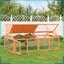 ASHATA Enclos animaux marron 200x1125x74 cm bois massif de pin -FHE172300