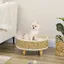 Panier Rond Cosy Chic Beige Grand Confort Coussin Moelleux pour Chien Ø48x245cm