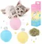 Balle de jouet pour chat - Jouets interactifs pour chats d'intérieur Jouets rechargeables à l'herbe à chat pour chats Chaton Pet