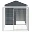 Bon plan Enclos Animaux Lapins - JILI HOT - Poulailler avec cour - anthracite 117x201x123cm - Acier galvanisé - Pour Jardin