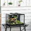 Terrarium pour tortues terrestres et reptiles 60 x 40 x 405 cm noir avec thermomètre 18-34 ℃