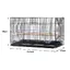 KEDIA. Cage Oiseau Volière Oiseaux Intérieur Exterieur pour Perruche Canari en Métal 75.5*45*45cm Noir