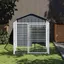 Automne/hiverNiche pour chien avec cour anthracite 117x201x123cm - HAuteur:123cm - Grande Taille &FR_690475