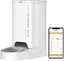 Distributeur Automatique Pour Chats Et Chiens2.4G Wifi 3L Mangeoire AutomatiqueConnecté AppAvec Bol En Acier Inoxydable(Blanc)