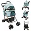 MIPAN.Poussette pour animaux 3 en 1 - Poussette pour chien 4 roues - 96 x 70 x 48cm - Poussette pour Chat - Vert