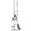 Arbre à chat du sol au plafond griffoir pour chat hauteur réglable 225-255 cm 6 niveaux avec niche hamac gris clair