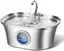 Fontaine À Eau Pour Chat,3,2 L Fontaine A Eau Chat En Acier Inoxydable Avec Fenêtre De Visualisation Du Niveau D'Eau,Automatique
