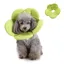 Collier de protection post-opératoire pour chien et chat (fleur verte)