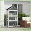 Cocosity Cage À Oiseaux En Bois Cage Perroquet Aire De Jeux Toit Asphalte Imperméable 92 X 52 X 171 Cm Gris