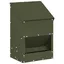 Mangeoire pour poules en métal - vidaXL - Vert olive - 21x16x33 cm - Capacité 3 kg - Résistant aux intempéries