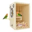Nid DOiseau en Bois Acrylique Transparent pour Perruches et Calopsittes