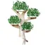 Arbre à chat mural en forme darbre en bois de pin massif avec surface à griffer et plateformes décoratif et stable 155 × 210 cm