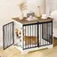 81cm Cage pour ChiensNiche Moderne pour ChiensCage pour ChiotsMaisonnette pour Animaux2 Portes81 x 55 x 675 cmBlanc et