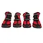 SHIPENOPHY Chaussures de randonnée pour chien rouges - lot de 4 antidérapantes imperméables réfléchissantes taille M