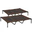 Lot de 2 Lits sur pieds PawHut XXL pour chien chat lit de camp animal 122L x 92l x 23H cm marron clair