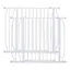 Lot de 2 barrières de sécurité pour animal PawHut longueur réglable escaliers couloirs portes sans perçage en acier ABS blanc