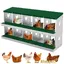 Pondoir Poules Pondeuses 10 Compartiments Poulailler en Acier Galvanisé Récolte des Œufs Facilitée  Pratique Pied Vert