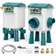 Mangeoire Poules Anti Nuisible Abreuvoir Poules Automatique 7 litres avec Pieds Flotteur Filtré Tuyau en Acier Inoxydable 15 m