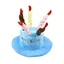 Chapeau danniversaire pour chien avec motif gâteau et bougies accessoire de costume de fête (taille unique) (bleu) ODIPIE
