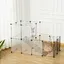 Enclos lapin interieur 2 niveaux parc modulable pour petits animaux 27pcs 140 x 70 x 90 cm noir
