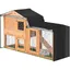 Durable 210D Thermal Rabbit Hutch Cover for Cage with Pointed Window Easy to Install Two Sizes 180 x 52 x 86 cm Multico Hutch