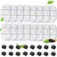 Lot de 16 filtres pour fontaine deau de chat avec 8 éponges filtre de rechange pour fontaine deau 71oz/2.1L PLWF002 Capsule