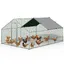 VOUNOT® Enclos poulailler en metal galvanise et grillage avec bache PE 400x300x200cm