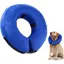 Collier Gonflable de Protection Rétablissement pour Chiens et Chats Collier de Récupération Souple pour Chien de Compagnie Bleu, XL