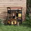 Maison pour chats en bois 4 niveaux avec niche pont suspendu plateforme toit incliné intérieur extérieur Grjofek