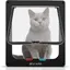 Chatière Magnétique 4 Voies, Idéale pour Chats et Chiens, Installation Facile avec Cadre Télescopique