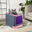 B.LIVEM Bac à Litière pour Chat en PP avec Pelle à Litière, Grande Maison pour Chat, Type Tiroir, Rose