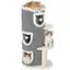Tour pour chat à 4 niveaux arbre à chat stable avec griffoirs en sisal et bord en peluche 2 plateformes 50x36x101cm gris
