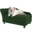 Canapé chien sur pied - PawHut - avec coffre de rangement - style moderne - coussin dassise amovible - 76 x 45 x 43 cm - vert
