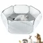 Parc portable animaux - 1 pièce transparente pliable - Convient pour chats chiots lapins Étiquette