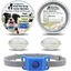 Pets Collier Anti Puce et Tique Chien Chat Pendentif Répulsif aux Huiles Essentielles avec 2 Capsules bleu PIPETTE ANTIPARASITAIRE
