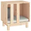 Niche pour chien en bois de pin - WIENS - 50x40x52 cm - Bois de pin massif - Brun - Style Scandinave Moderne