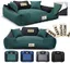 Lit pour chien KINGDOG MM43 100x75 cm personnalisé amovible antidérapant vert