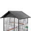 （Haute qualité）Noir Cage à oiseaux avec toit Acier Noir 66x66x155cm Poids 16.2 Kg_287622