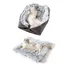 Lit pour Chat Chien 2 en 1 Double Usage Panier pour Chat Coussin Coussin Chat Doux et Confortable Convient aux Chatons Chiots et