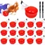 Lot de 16 distributeurs deau automatiques pour poules avec perceuse abreuvoir automatique pour volailles canards oies dindes