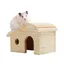 Niche en bois pour cochon dInde  accessoire de cage à lapin avec fenêtres maison en bois pour lapins